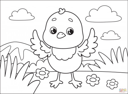 Chick coloring page | Free Printable Coloring Pages