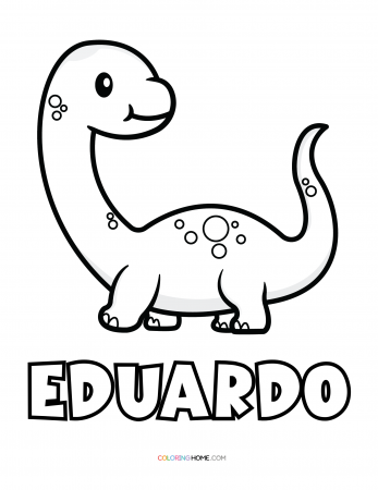 Eduardo dinosaur coloring page