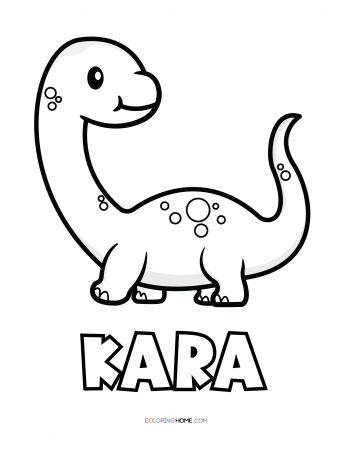 Kara dinosaur coloring page