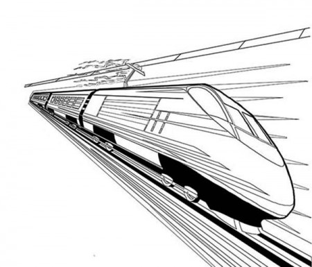 High Speed Train Coloring Page : Color Luna | Train coloring pages, Coloring  pages, Train