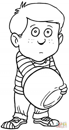 Boy with Cookie Jar coloring page | Free Printable Coloring Pages