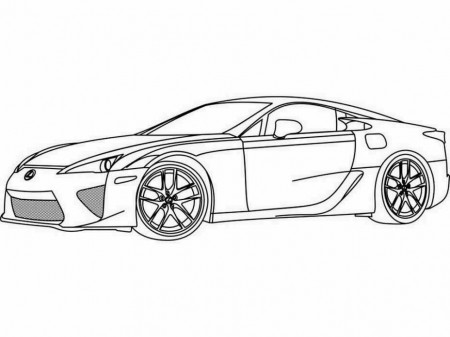 Printable and online Lexus RC F coloring book
