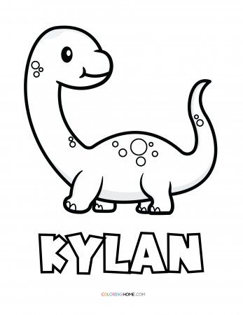 Kylan dinosaur coloring page