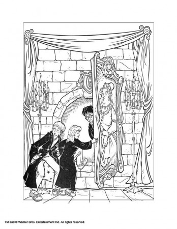 HARRY POTTER coloring pages - Albus Dumbledore and Harry Potter