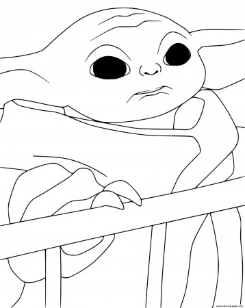 Baby Yoda Grogu Starwars Coloring Pages Printable