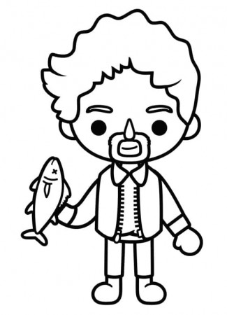 Toca Life Guy Coloring Page - Free Printable Coloring Pages for Kids