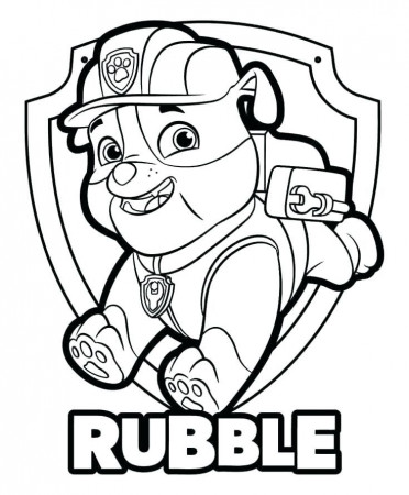 Rubble Paw Patrol Coloring Page - youngandtae.com | Paw patrol coloring  pages, Paw patrol coloring, Paw patrol printables