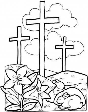 Easter Cross Colouring In - ClipArt Best