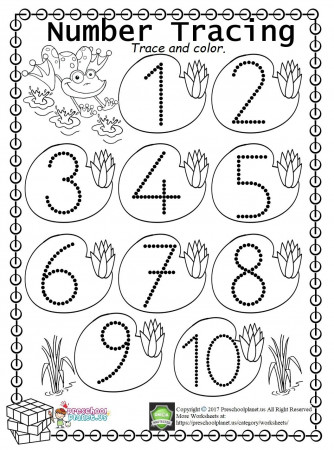 Easy Number Trace Worksheet (1-10) | Number tracing, Preschool worksheets, Tracing  worksheets