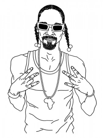 Snoop Dogg coloring pages - Free Printable