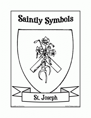 Saintly Symbols of St. Joseph Coloring Sheet | That Resource Site