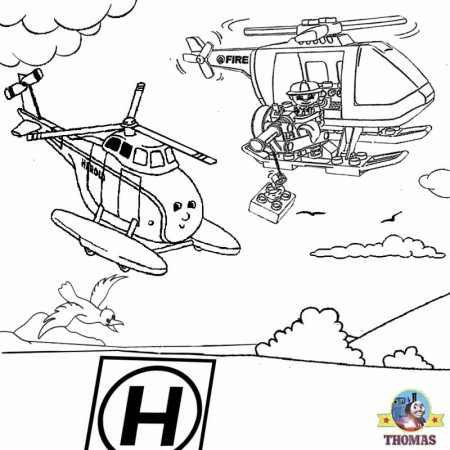 Harold The Helicopter Coloring Page