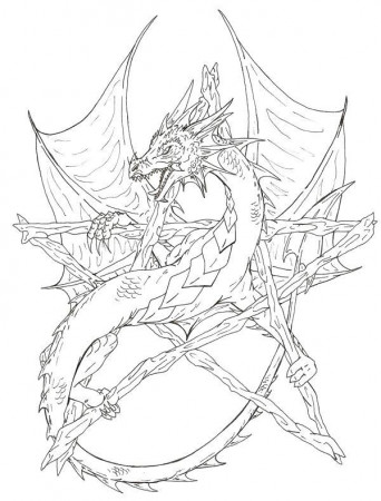 Дракон | Dragon coloring page, Coloring pages, Coloring books