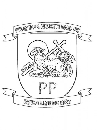 Preston North End FC color page | 1001coloring.com