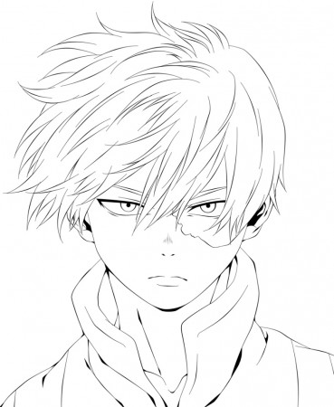 Printable Todoroki Shouto Coloring Pages - Anime Coloring Pages
