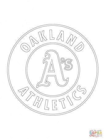 Oakland Athletics Logo coloring page | Free Printable Coloring Pages | Baseball  coloring pages, Athletics logo, Oakland athletics