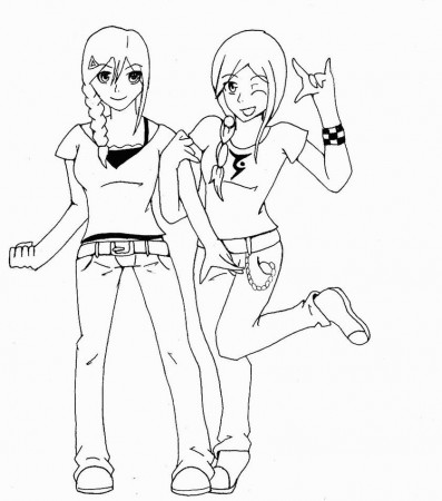twin sisters coloring pages - Clip Art Library