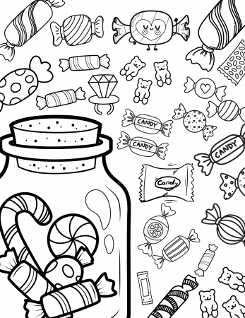 Celebrate Your Sweet Tooth With These Cute Candy Coloring Pages