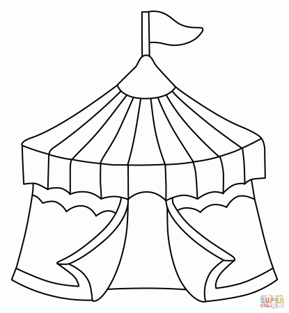 Circus Tent Emoji coloring page | Free Printable Coloring Pages