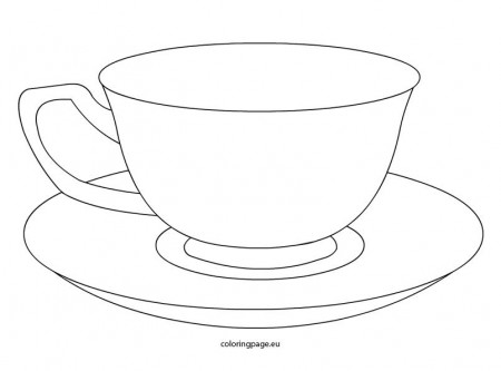 Tea Cup Coloring Pages Printable | Paper tea cups, Tea cup drawing ...