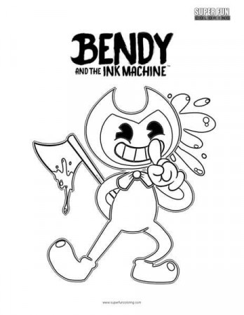 Bendy and the Ink Machine Coloring Page (With images) | Bendy and ...