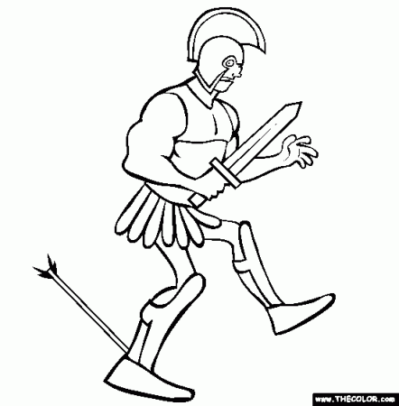 Achilles Coloring Page | Free Achilles Online Coloring