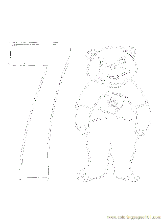 Bear Number7 Coloring Page - Free Numbers Coloring Pages ...