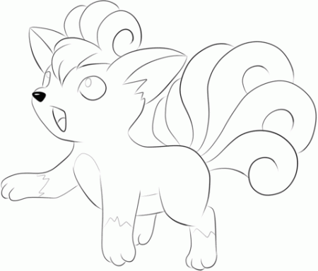 Vulpix coloring page | Free Printable Coloring Pages