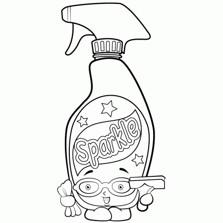 Bottle of Window Cleaner Coloring Page ...