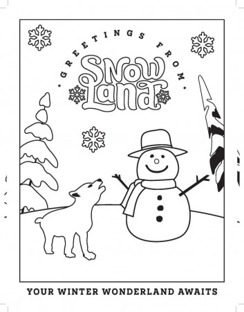 Snowland Coloring Pages - Great Wolf ...