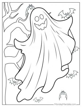 30 Ghost Coloring Pages (Free PDF ...