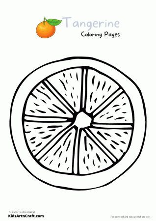 Tangerine Coloring Pages For Kids – Free Printables - Kids Art & Craft