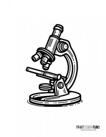 Microscope clipart & coloring pages for ...