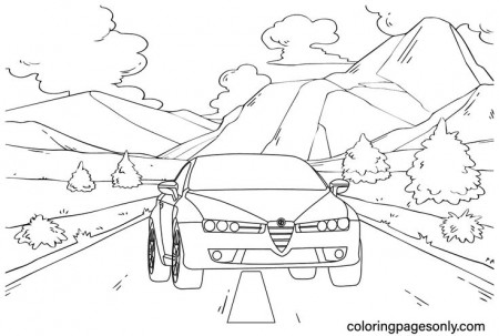 Free Alfa Romeo Brera Coloring Page ...