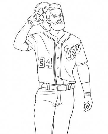 Bryce Harper coloring page baseball ...