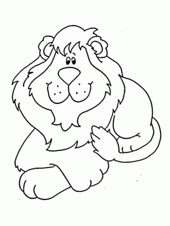African Lion Coloring Page