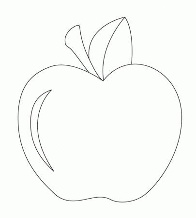 Healthy Apples Coloring Page For Kids - Fruit Coloring Pages 
