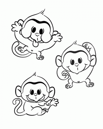 Coloring pictures of monkeys