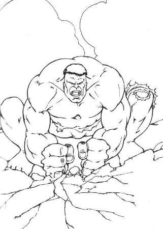 Incredible Hulk Coloring Pages