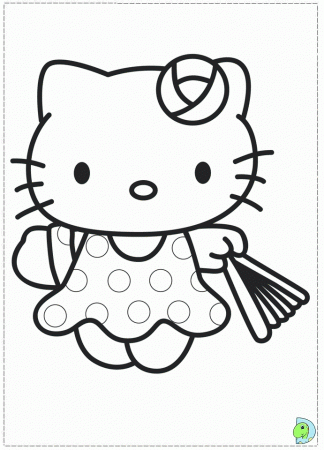 hello kitty hawaii Colouring Pages