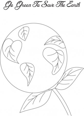 Free To Save The Earth Coloring Page For Kids Day Pages | Laptopezine.