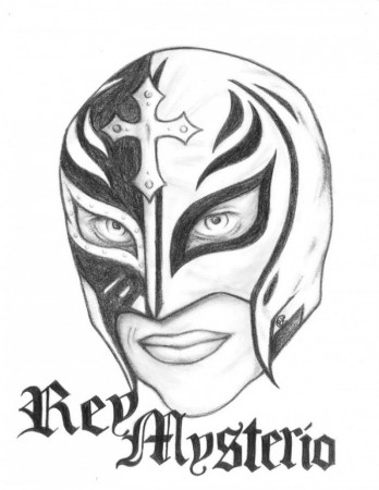 Rey Mysterio Mask Coloring Pages | 99coloring.com