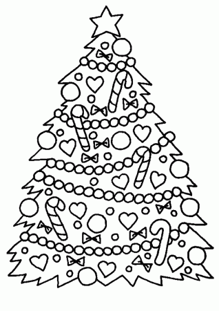 Print Christmas Tree Coloring Pages : Download Christmas Tree 