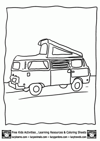 Buses and vans Colouring Pages (page 2)