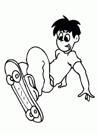 tony hawks skateboard Colouring Pages
