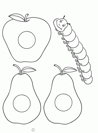 Caterpillar And Three Fruit 277418 Alpaca Coloring Pages