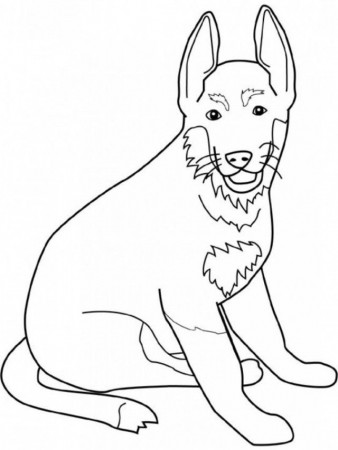 German Shepherd Coloring Pages Free Kids Colouring Pages 258547 