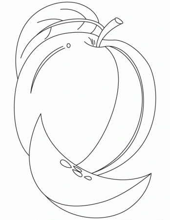 Apple with a leaf coloring pages | Download Free Apple with a leaf 