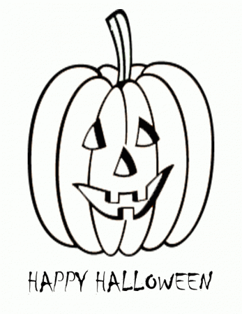 Pumpkin Happy Hallowen Coloring For Kids - Halloween Coloring 