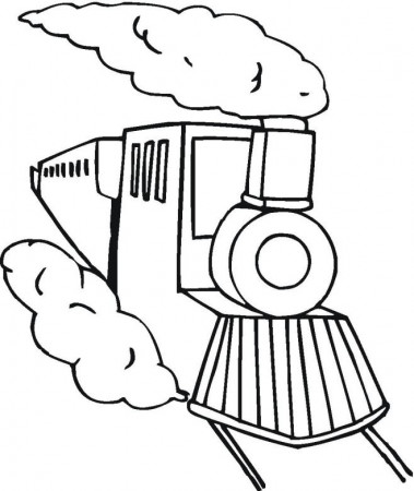 Train With Car Coloring Page